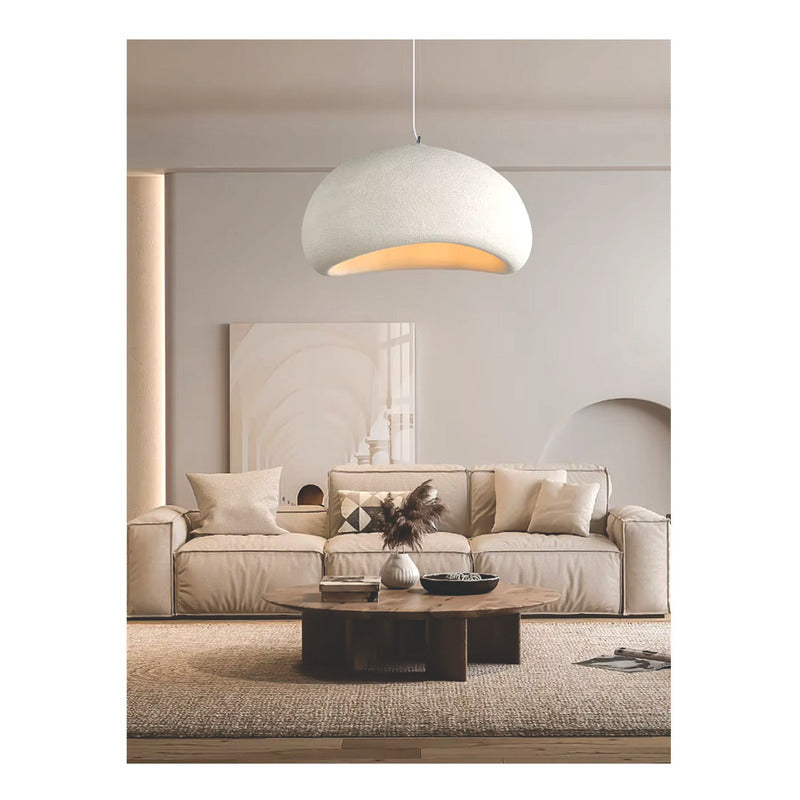 Lampara Techo Nordica Diseño Wabi Sabi  Decoracion Moderna Blanco