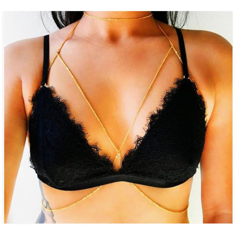 Joyeria De Cuerpo Cadena Sexy Pecho  Playa Moda Festival