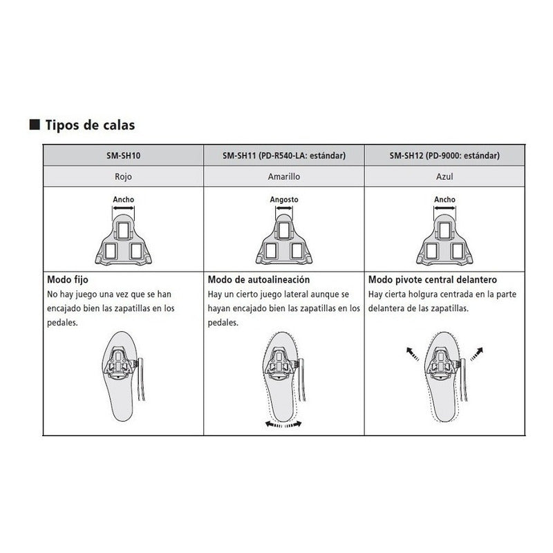 Calas Trabas Pedales Shimano Zapatillas Ruta Sh10 Sh11 Sh12