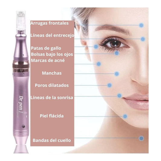Dermapen M7 Metálico Alámbrico Recargable Mas 2 Cartuchos