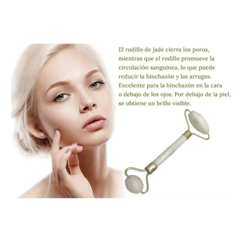 Rodillo Jade Masajeador  Facial +jabón Carbón Gratis Todo Tipo De Piel Día/noche