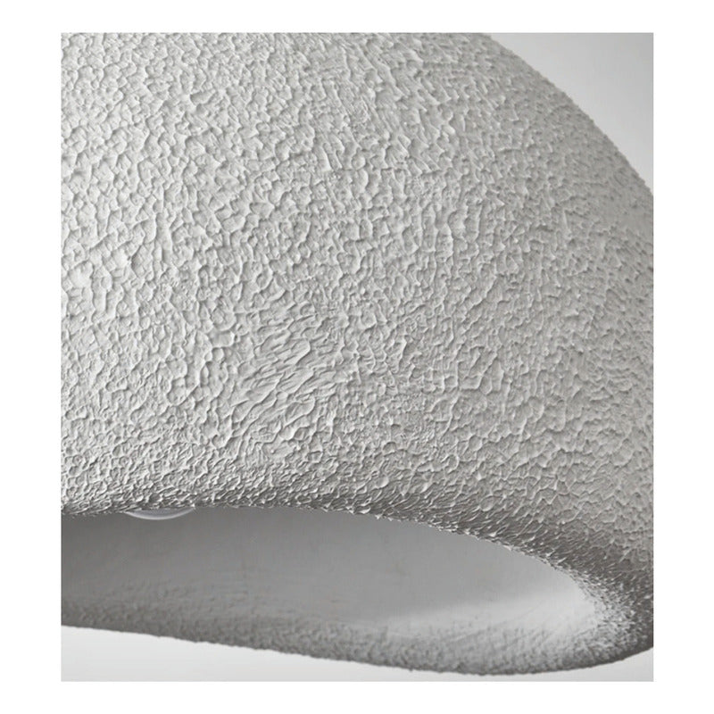 Lampara Nordica Diseño Wabi Sabi Decoración Pantalla 50cm Estructura Blanco