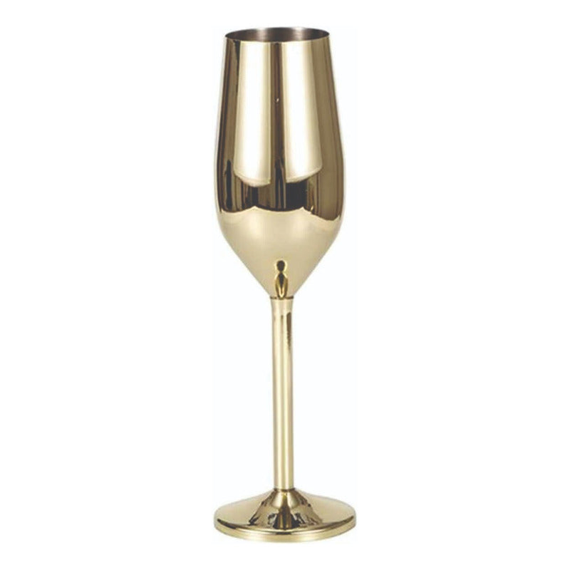 2 Copas Flauta Champan  Elegantes Acero  Irrompibles