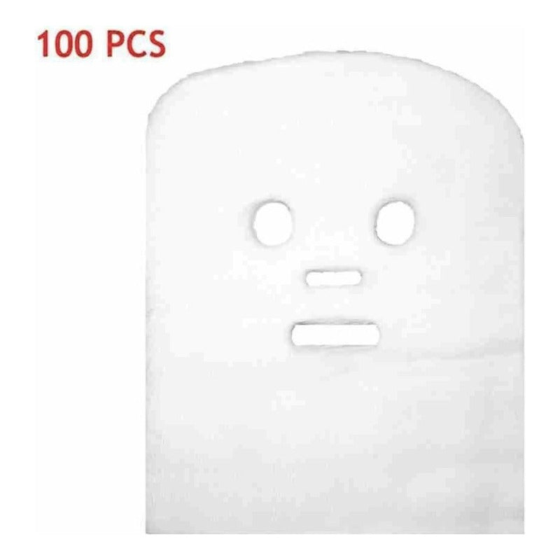 Mascarilla Facial Plastica Gasa 100 Pzas  Todo Tipo De Piel