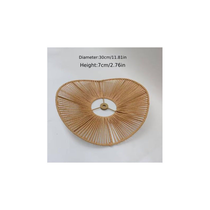 Lámpara Colgante Mimbre Bambú Boho Decor Tulum Elegante Caqui