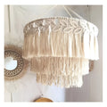 Lampara De Techo  Macramé Boho Moda  60cm  X  30cm  Beige