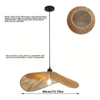 Lámpara Colgante Mimbre Bambú Boho Decor Tulum Elegante Caqui