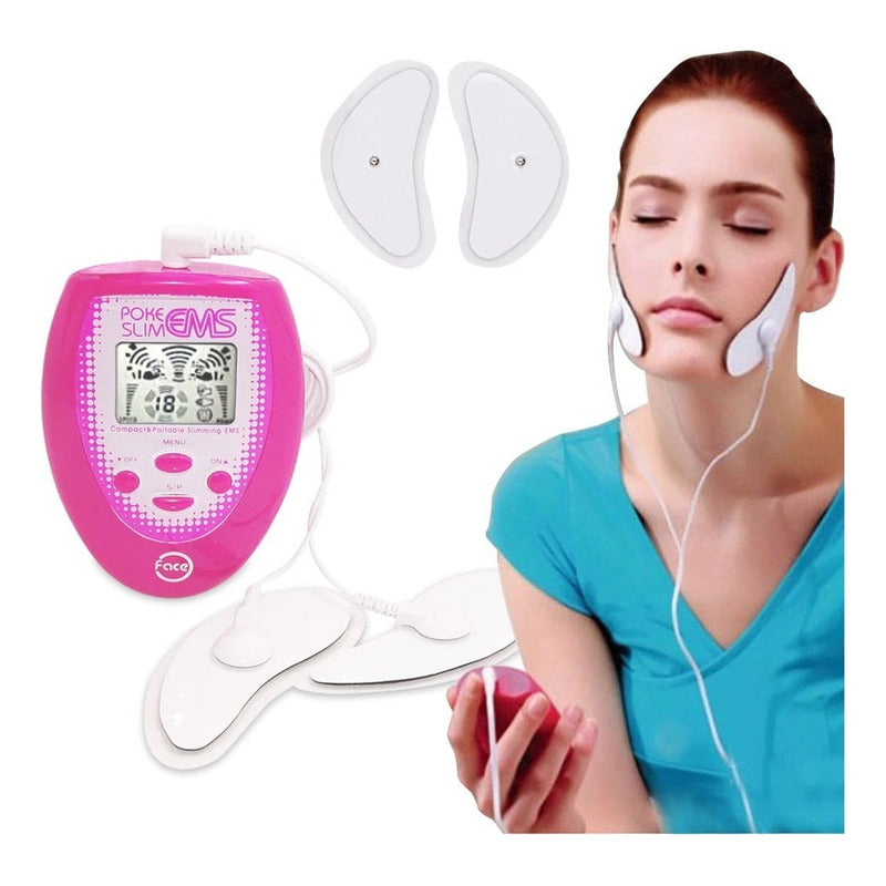 Electroestimulador Facial Ems Tens Cachete Papada + Parches