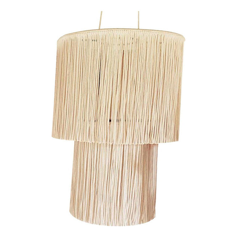 Lámpara Pantalla  Macramé Boho Techo Moda  Beige
