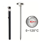 Termómetro Leche/café Acero Inox C/pinza  Barista Cocina Negro