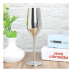 2 Copas Flauta Champan  Elegantes Acero  Irrompibles