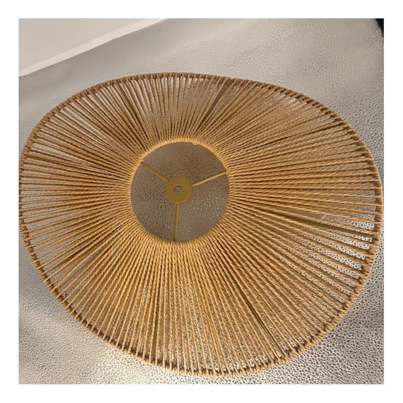 Lámpara Colgante Mimbre Bambú Boho Decor Tulum Elegante Caqui