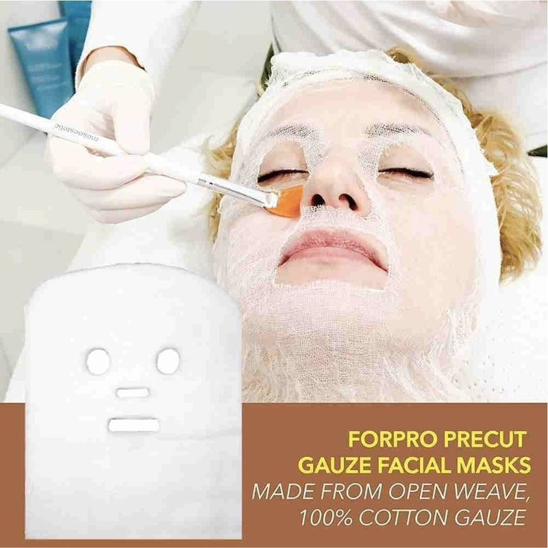 Mascarilla Facial Plastica Gasa 100 Pzas  Todo Tipo De Piel