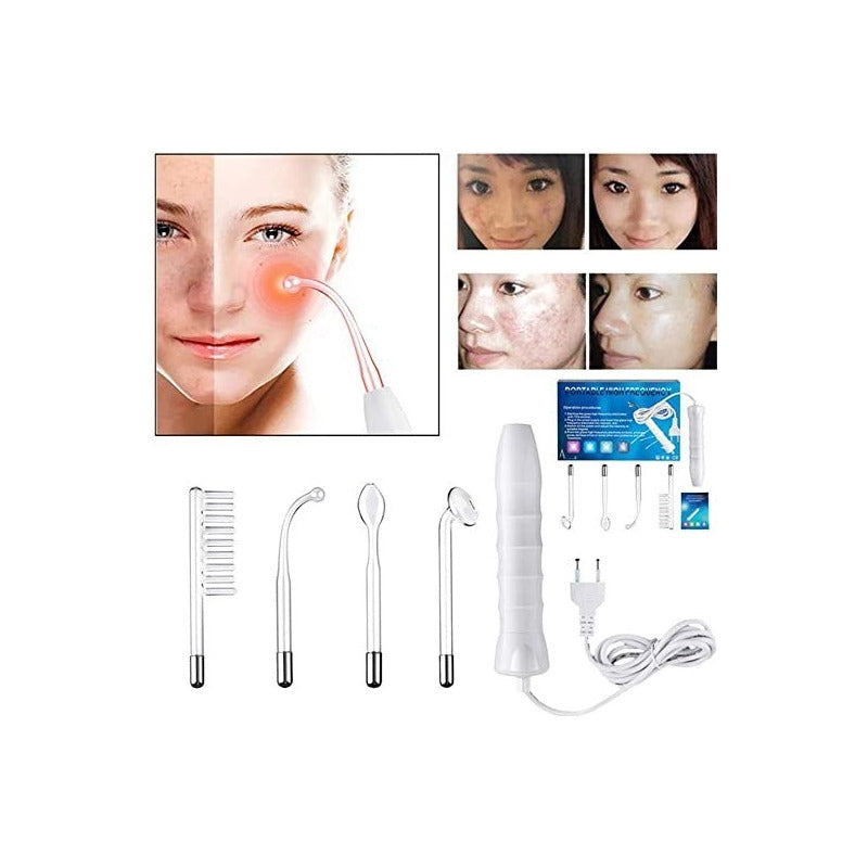 Alta Frecuencia Portátil Con Peine Ozono Facial Alopecia Blanco