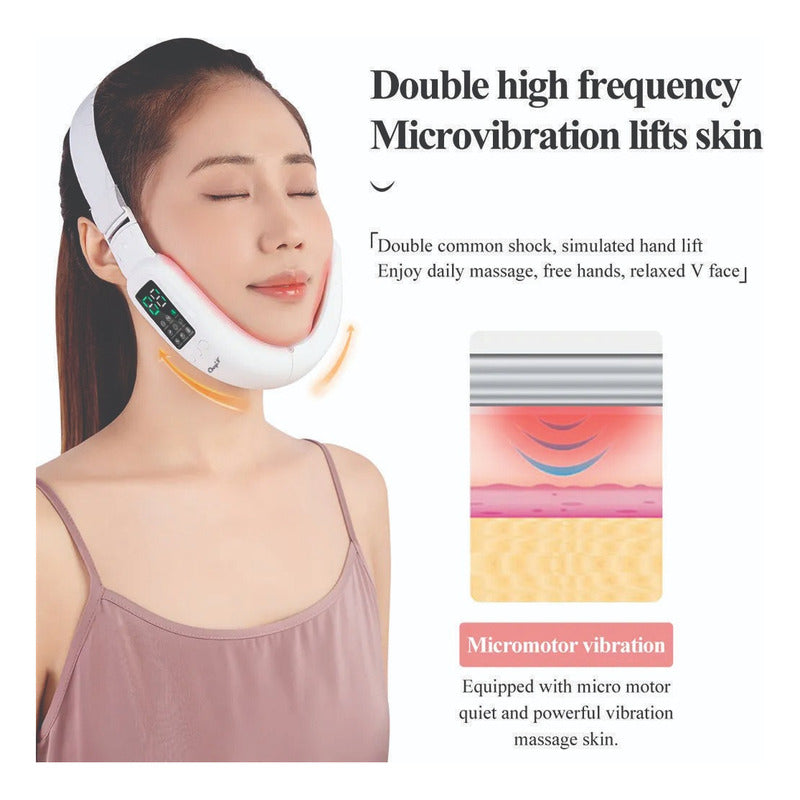 Masajeador Facial Led Lifting Eleva Facial Adelgaza Papada Todo Tipo De Piel Día/noche