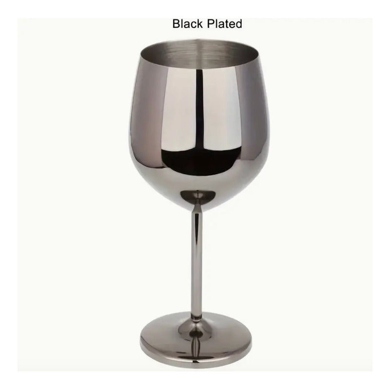 Set De Copas Vino  Elegante  Acero Inoxidable 4 Pz