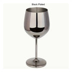 Set De Copas Vino  Elegante  Acero Inoxidable 4 Pz