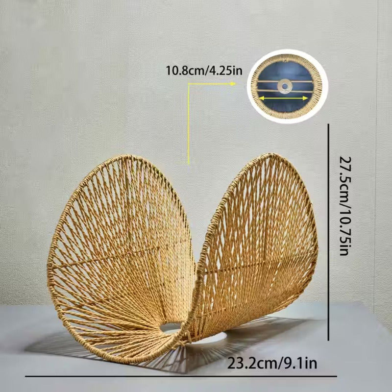 Lampara Colgante Araña Yute Artesanal  Boho Decoración Caqui