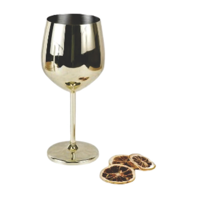 Copas De Vino Metalicas Acero Inoxidable 2pz