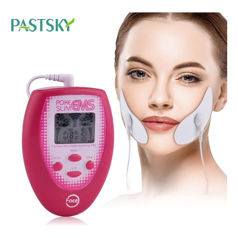 Electroestimulador Facial Ems Tens Cachete Papada + Parches