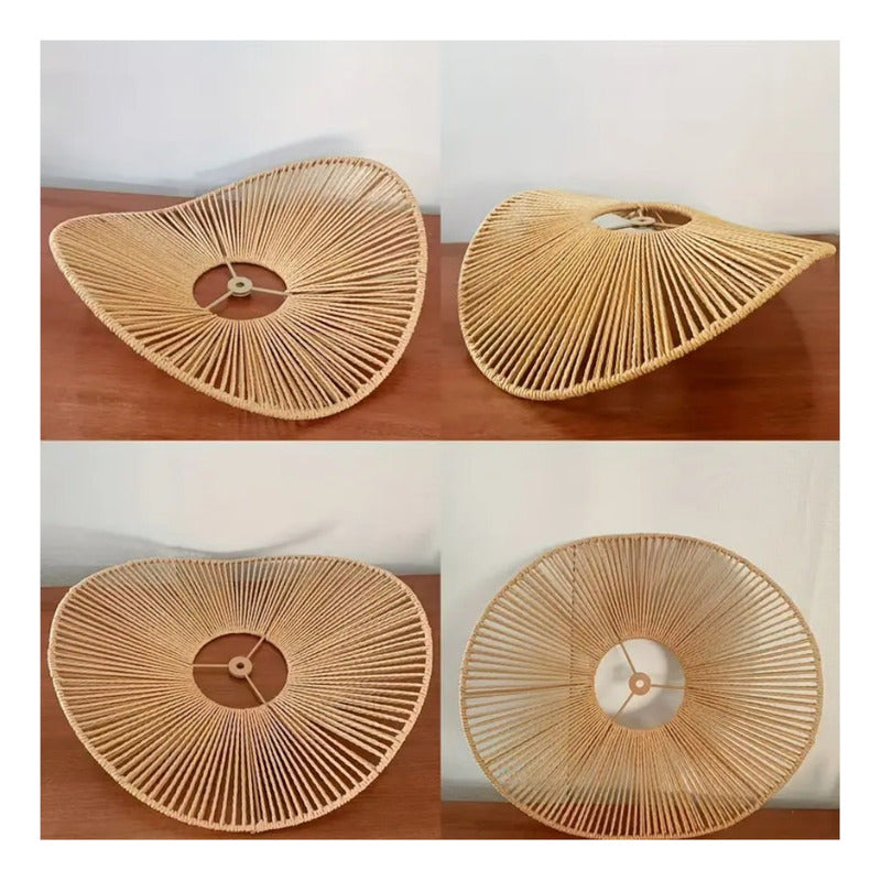 Lámpara Colgante Mimbre Bambú Boho Decor Tulum Elegante Caqui