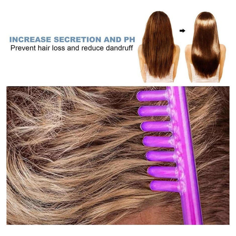 Alta Frecuencia Portátil Con Peine Ozono Facial Alopecia Blanco