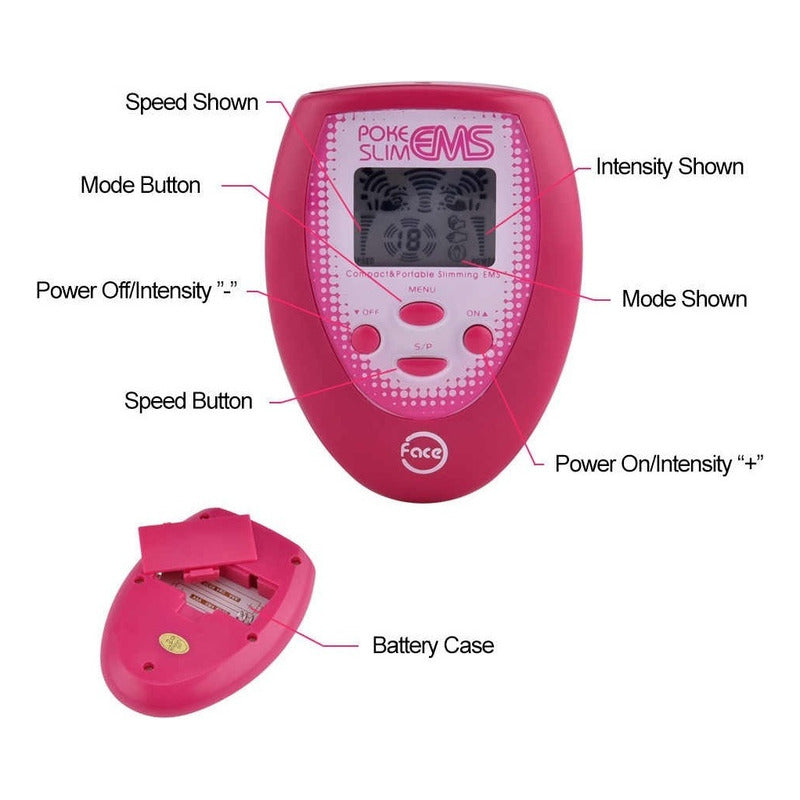 Electroestimulador Facial Ems Tens Cachete Papada + Parches