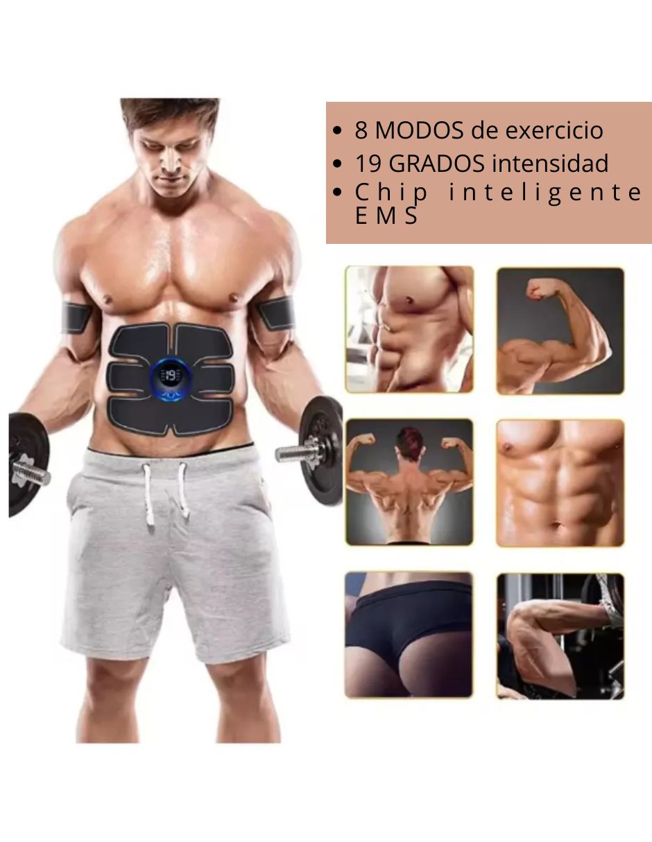 Electro Estimulador Muscular Abdomen + Gluteos 2 En 1 Ems
