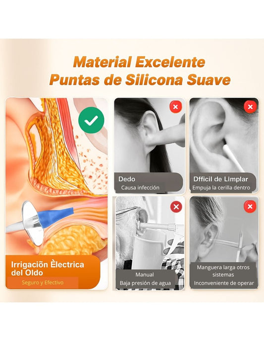Kit Limpieza Oidos Remueve Cerilla  Lavado Orejas Otitis