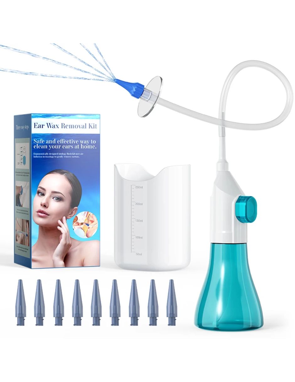 Kit Limpieza Oidos Remueve Cerilla  Lavado Orejas Otitis