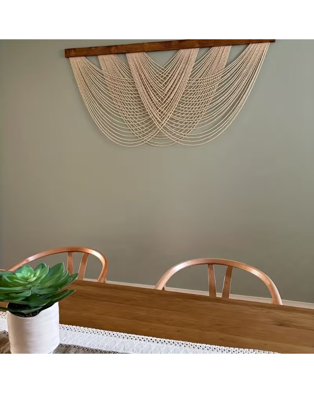 Tapiz Colgante Adorno Macrame Tejido Tulum Decoracion Boho