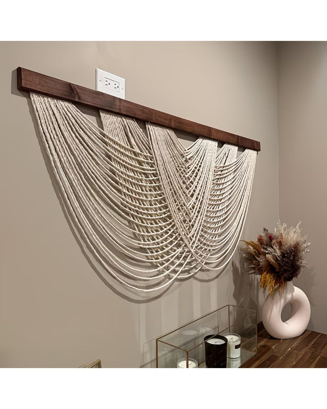 Tapiz Colgante Adorno Macrame Tejido Tulum Decoracion Boho