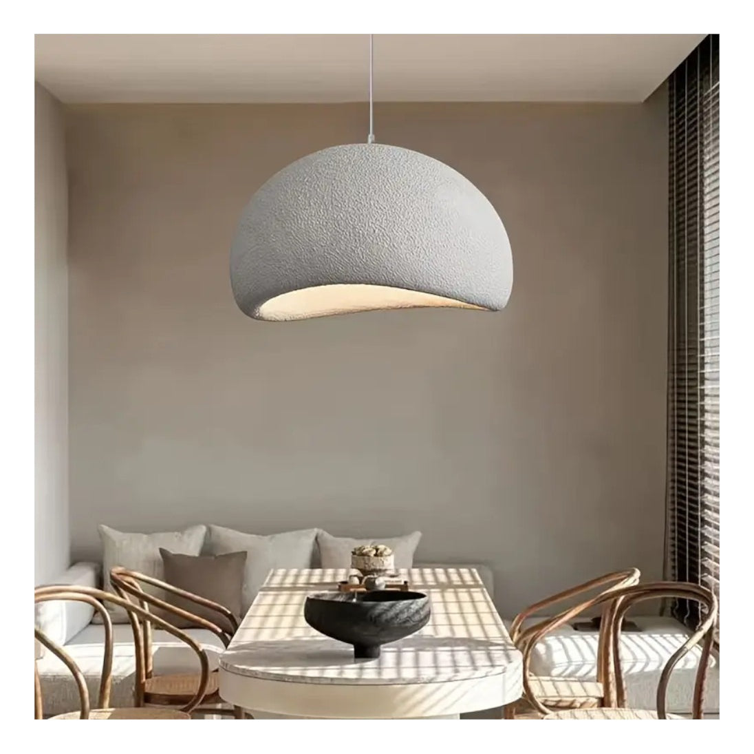 Lampara Nordica Diseño Wabi Sabi Decoración Pantalla 60cm