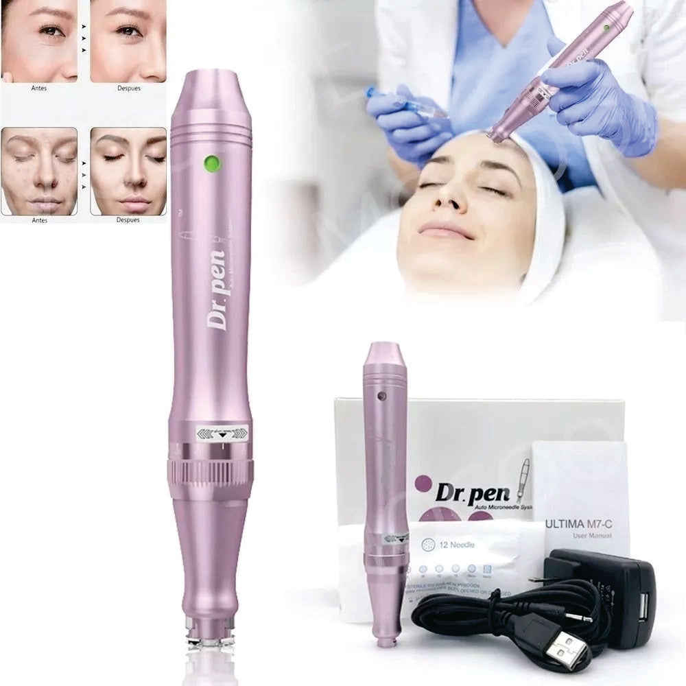 Dermapen M7 Metálico Alámbrico Recargable Mas 2 Cartuchos
