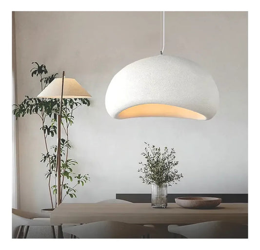Lampara Nordica Diseño Wabi Sabi Decoración Pantalla 60cm