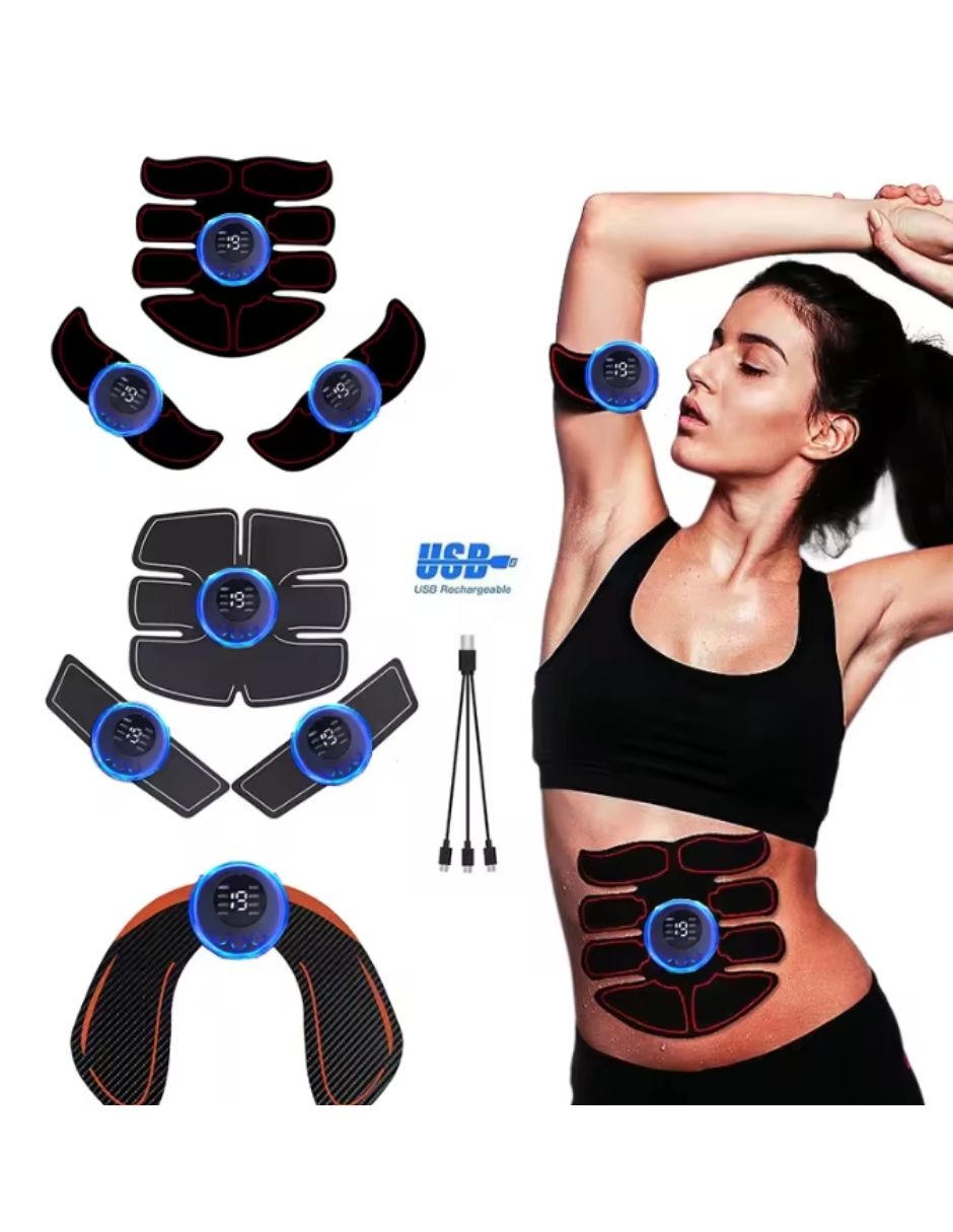 Electro Estimulador Muscular Abdomen + Gluteos 2 En 1 Ems