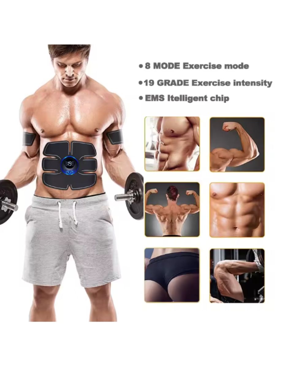 Electro Estimulador Muscular Abdomen + Gluteos 2 En 1 Ems
