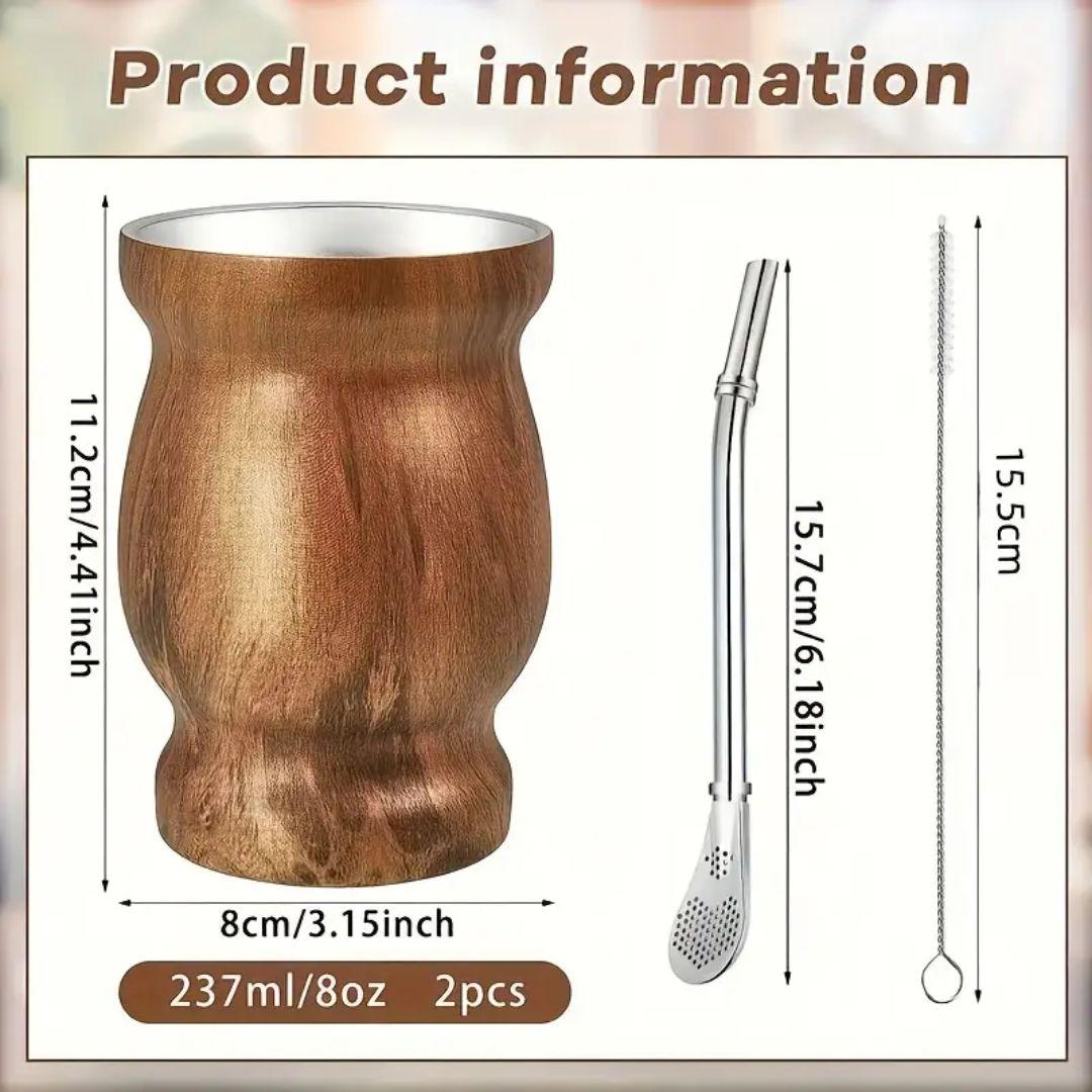 Vaso Matero Con Aislamiento Para Yerba Mate, Te, Tisanas