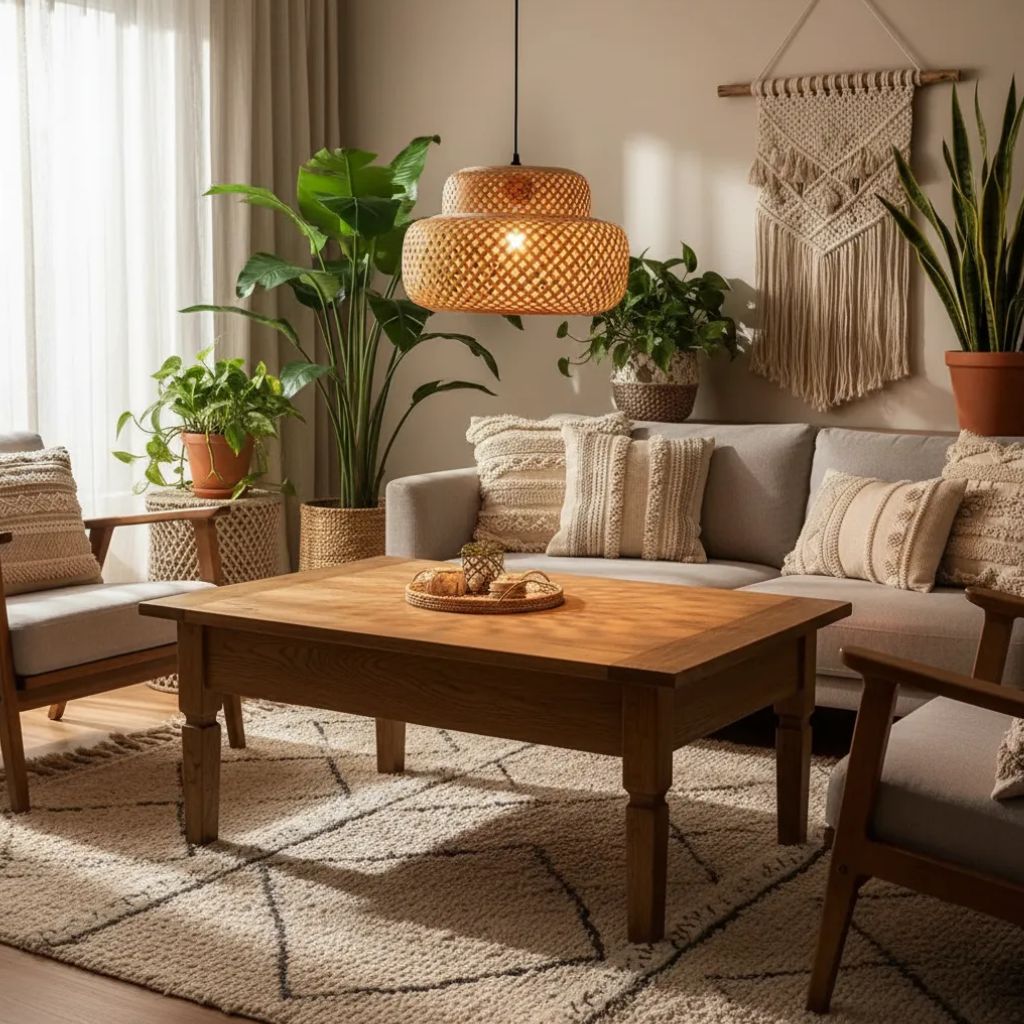 Lampara Colgante Techo Pantalla Araña Boho Decoración