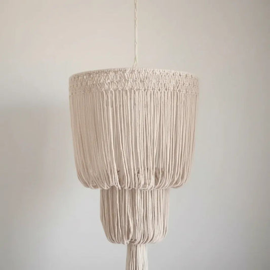 Lámpara Colgante Macramé  Bohemio Tulum Diseño Decor
