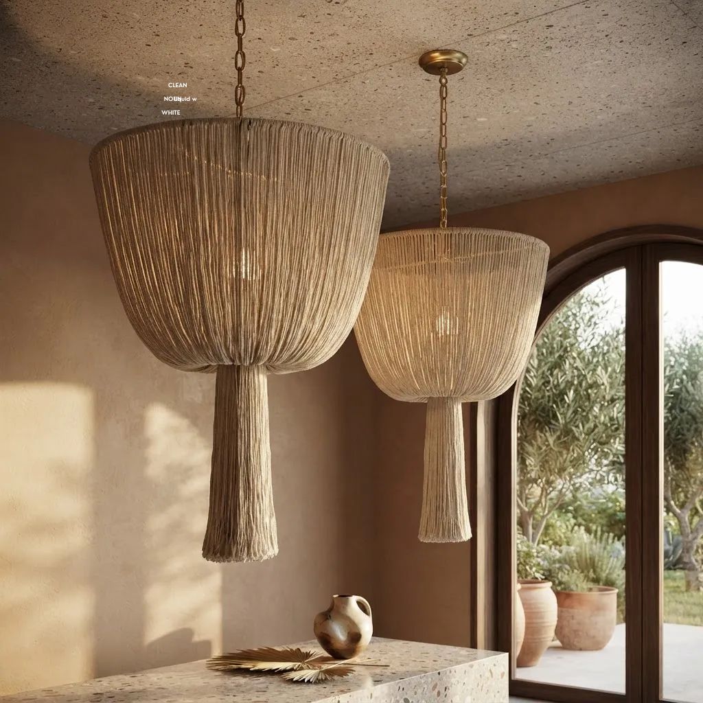 Lámpara Colgante Macramé  Bohemio Tulum Diseño Decor