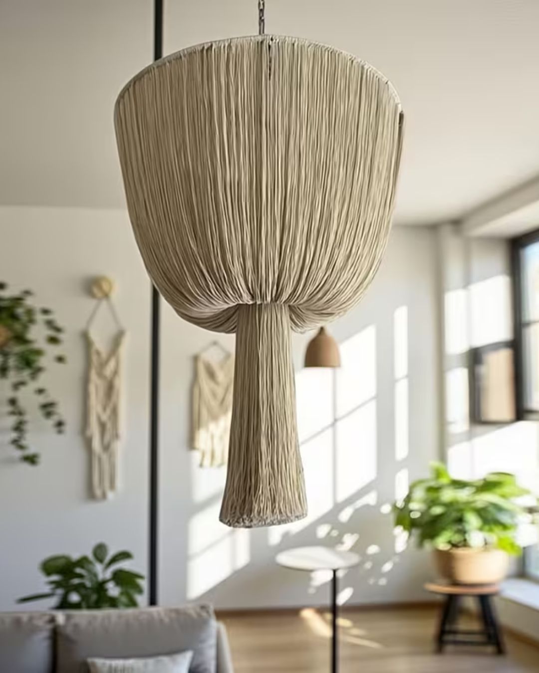 Lámpara Colgante Macramé  Bohemio Tulum Diseño Decor