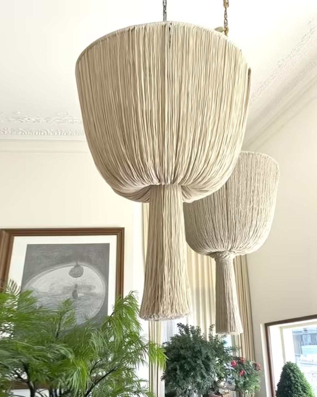 Lámpara Colgante Macramé  Bohemio Tulum Diseño Decor
