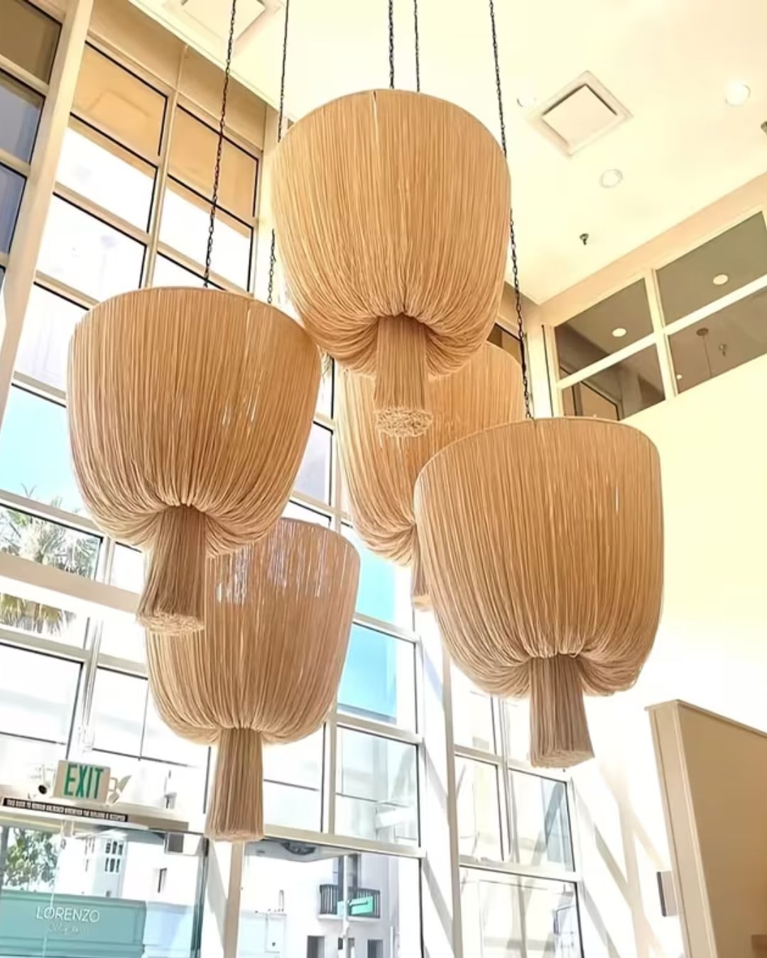 Lámpara Colgante Macramé  Bohemio Tulum Diseño Decor