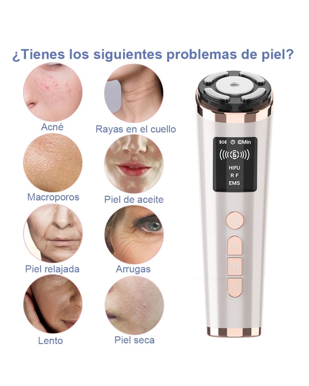Rejuvenecimient Facial Antiarrugas Lifting Rf Ems Led 4 En 1