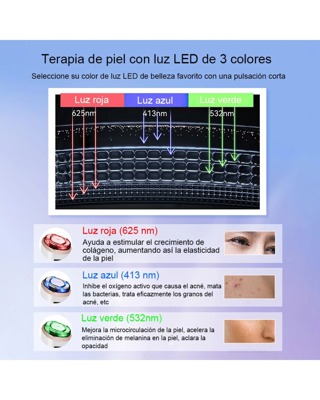 Rejuvenecimient Facial Antiarrugas Lifting Rf Ems Led 4 En 1