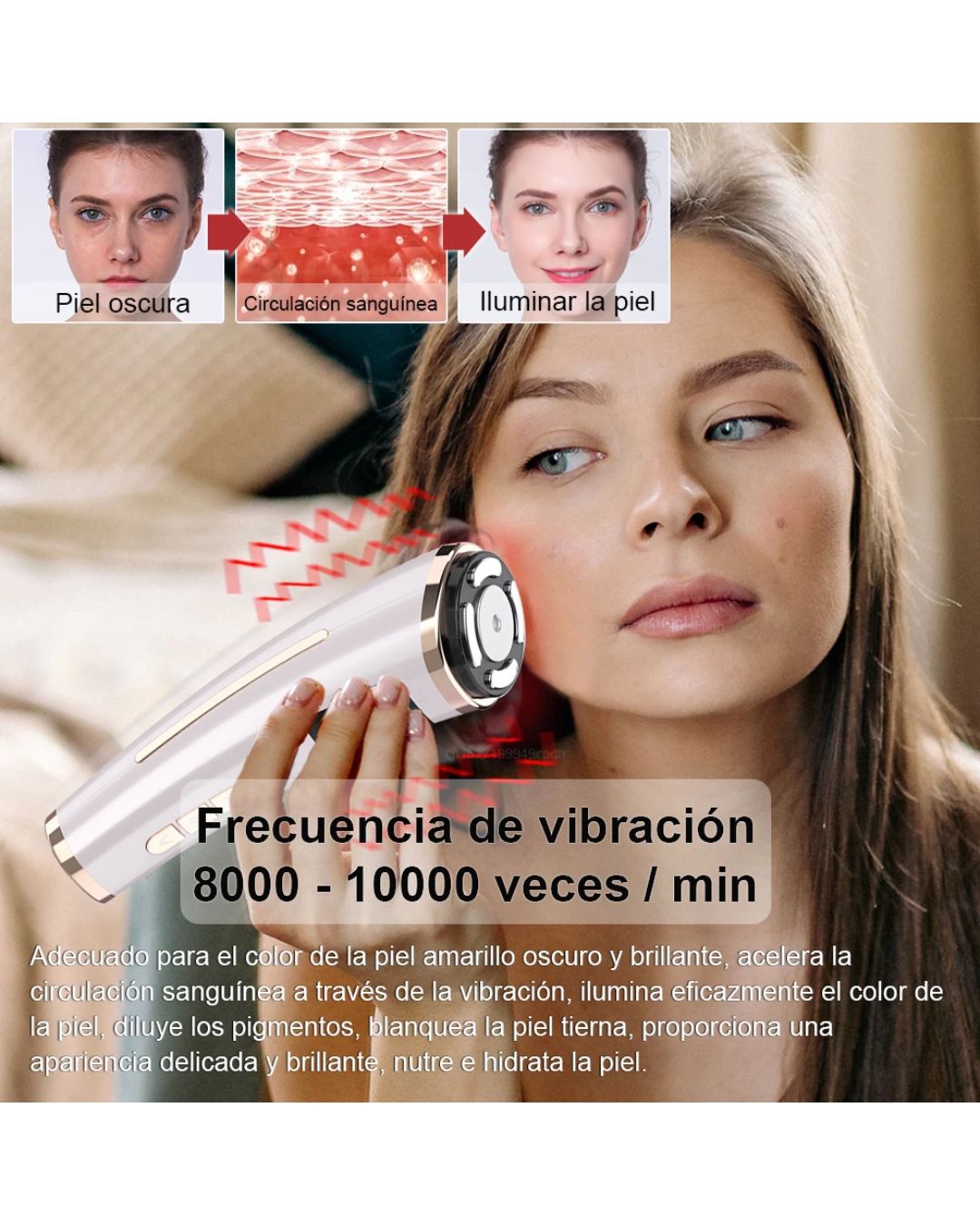 Rejuvenecimient Facial Antiarrugas Lifting Rf Ems Led 4 En 1