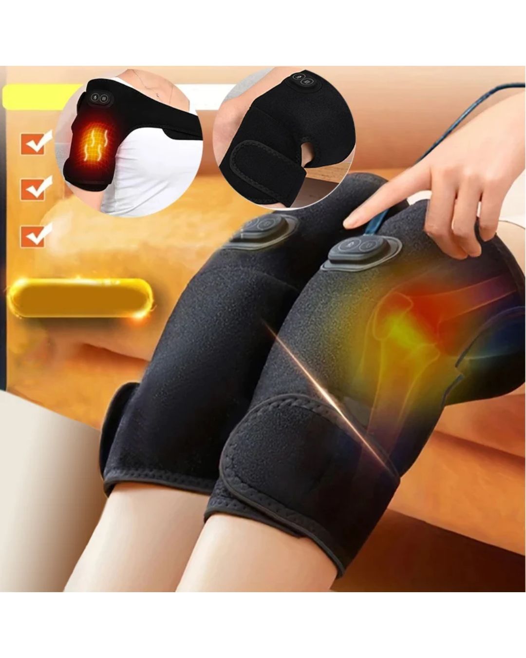 Rodillera Hombrera  3en1  Codo Alivia Dolor Calienta +masaje