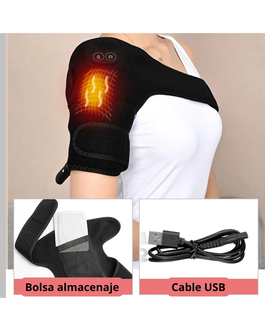 Rodillera Hombrera  3en1  Codo Alivia Dolor Calienta +masaje