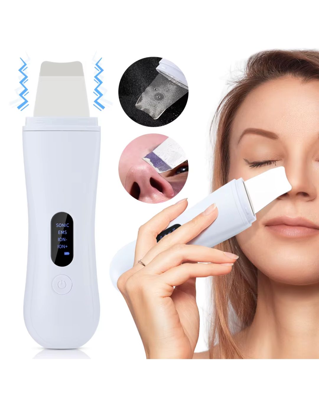 Limpiador Facial Peeling Ultrasónico Portatil Skin Scrubber